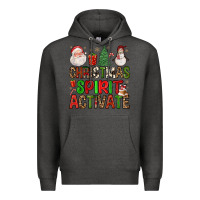 Charcoal Heather christmas spirit activate Premium Hoodie - FaDigitalArtStudio