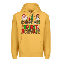 Mustard christmas spirit activate Premium Hoodie - FaDigitalArtStudio