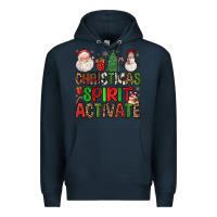 Navy christmas spirit activate Premium Hoodie - FaDigitalArtStudio