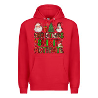 Red christmas spirit activate Premium Hoodie - FaDigitalArtStudio