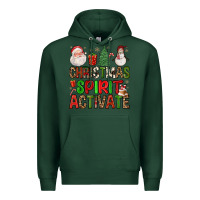 Sports Green christmas spirit activate Premium Hoodie - FaDigitalArtStudio