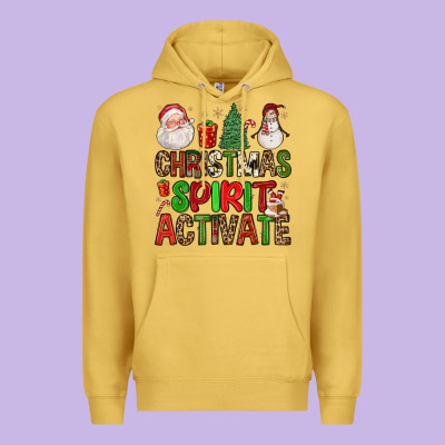 Christmas Spirit Activate Premium Hoodie Designed By Fadigitalartstudio