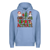 Colony Blue christmas spirit activate Premium Hoodie - FaDigitalArtStudio