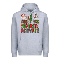 Heather Grey christmas spirit activate Premium Hoodie - FaDigitalArtStudio