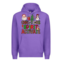 Purple christmas spirit activate Premium Hoodie - FaDigitalArtStudio