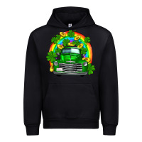 Black st patricks shamrock gold rainbow truck Urban Hoodie - FaDigitalArtStudio