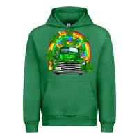 Emerald st patricks shamrock gold rainbow truck Urban Hoodie - FaDigitalArtStudio