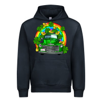 Navy st patricks shamrock gold rainbow truck Urban Hoodie - FaDigitalArtStudio
