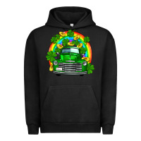 Pigment Black st patricks shamrock gold rainbow truck Urban Hoodie - FaDigitalArtStudio