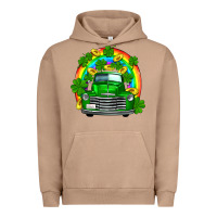 Pigment Burro st patricks shamrock gold rainbow truck Urban Hoodie - FaDigitalArtStudio
