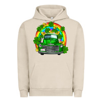 Pigment French Oak st patricks shamrock gold rainbow truck Urban Hoodie - FaDigitalArtStudio