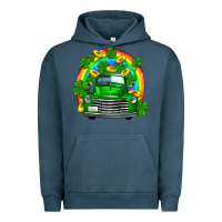 Pigment Midnight Navy st patricks shamrock gold rainbow truck Urban Hoodie - FaDigitalArtStudio