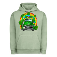 Pigment Oil Green st patricks shamrock gold rainbow truck Urban Hoodie - FaDigitalArtStudio