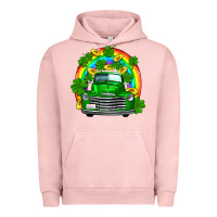 Pigment Salmon st patricks shamrock gold rainbow truck Urban Hoodie - FaDigitalArtStudio