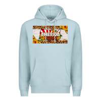 Blue Mist america map sunflower license plate Premium Hoodie - HRA Design Shop