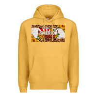 Mustard america map sunflower license plate Premium Hoodie - HRA Design Shop