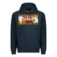 Navy america map sunflower license plate Premium Hoodie - HRA Design Shop