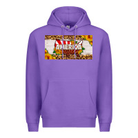 Purple america map sunflower license plate Premium Hoodie - HRA Design Shop