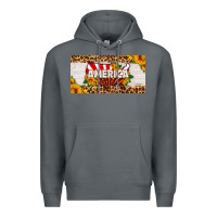 Rock america map sunflower license plate Premium Hoodie - HRA Design Shop
