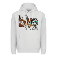 Dove Grey for the love of the coffe Premium Hoodie - CowhideDigitalArt