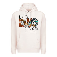 Pale Pink for the love of the coffe Premium Hoodie - CowhideDigitalArt