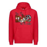 Red for the love of the coffe Premium Hoodie - CowhideDigitalArt