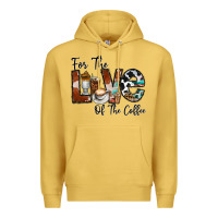 Antique Gold for the love of the coffe Premium Hoodie - CowhideDigitalArt