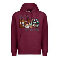 Burgundy for the love of the coffe Premium Hoodie - CowhideDigitalArt