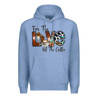 Colony Blue for the love of the coffe Premium Hoodie - CowhideDigitalArt