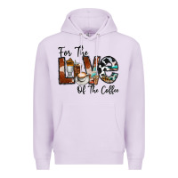 Lilac for the love of the coffe Premium Hoodie - CowhideDigitalArt