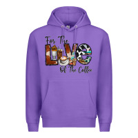 Purple for the love of the coffe Premium Hoodie - CowhideDigitalArt