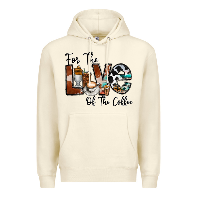 For The Love Of The Coffe Premium Hoodie by CowhideDigitalArt | Teevron