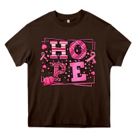 Chocolate Brown Hope Breast Cancer Awareness Fall Heavy Core Tee - LillyAllenDesigns