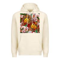 Tofu christmas pig  tartan with  hay and christmas ligh Premium Hoodie - FaDigitalArtStudio