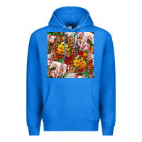 True Royal christmas pig  tartan with  hay and christmas ligh Premium Hoodie - FaDigitalArtStudio