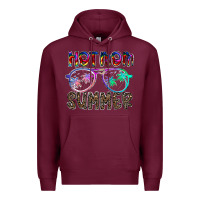 Burgundy hot mom summer Premium Hoodie - CowhideDigitalArt