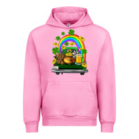 Fuchsia Pink st patricks shamrock gold beer truck Urban Hoodie - FaDigitalArtStudio