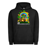 Pigment Black st patricks shamrock gold beer truck Urban Hoodie - FaDigitalArtStudio