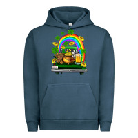 Pigment Midnight Navy st patricks shamrock gold beer truck Urban Hoodie - FaDigitalArtStudio