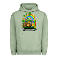 Pigment Oil Green st patricks shamrock gold beer truck Urban Hoodie - FaDigitalArtStudio
