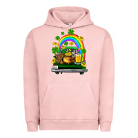 Pigment Salmon st patricks shamrock gold beer truck Urban Hoodie - FaDigitalArtStudio