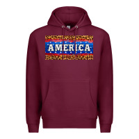 Burgundy america license plate Premium Hoodie - HRA Design Shop