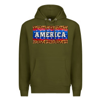 Army Green america license plate Premium Hoodie - HRA Design Shop