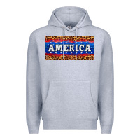 Heather Grey america license plate Premium Hoodie - HRA Design Shop