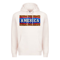 Pale Pink america license plate Premium Hoodie - HRA Design Shop
