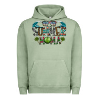Pigment Oil Green summer mama Urban Hoodie - CowhideDigitalArt