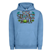 Pigment Pebble Blue summer mama Urban Hoodie - CowhideDigitalArt