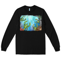 Black lobster background Long Sleeve Tee - BarkalooDesign