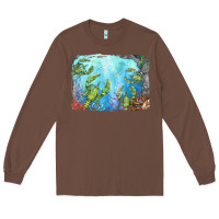 Chestnut lobster background Long Sleeve Tee - BarkalooDesign