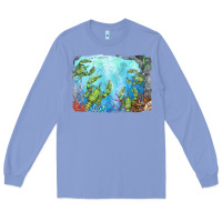 Colony Blue lobster background Long Sleeve Tee - BarkalooDesign